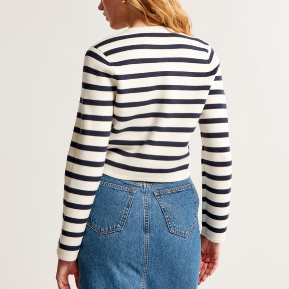 ABERCROMBIE & FITCH LuxeLoft Crew Sweater Jacket NWT - Picture 4 of 11